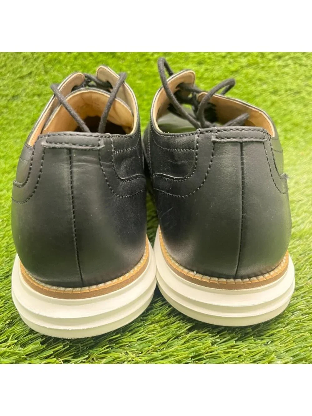 Cole Haan OriginalGrand Mens Size 13 Black Classic Lace Up Wingtip Oxford Shoes